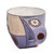 Ceramic mug, 'Serene Memories' - Handcrafted Whimsical Blue and Beige Ceramic Mug
