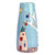 Glazed ceramic vase, 'Pomegranate Tree in Teal' - Glazed Ceramic Vase with Pomegranate Tree Motif in Teal