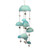 Ceramic wind chime, 'Aqua Life' - Ocean-Inspired Handmade Aqua Turquoise Ceramic Wind Chime