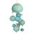 Ceramic wind chime, 'Aqua Life' - Ocean-Inspired Handmade Aqua Turquoise Ceramic Wind Chime
