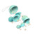 Ceramic wind chime, 'Aqua Life' - Ocean-Inspired Handmade Aqua Turquoise Ceramic Wind Chime