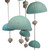 Ceramic wind chime, 'Aqua Life' - Ocean-Inspired Handmade Aqua Turquoise Ceramic Wind Chime