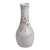 Ceramic vase, 'White Elegance' - Hand-Painted Glazed Splatter Ceramic Vase in White and Brown