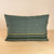 Wool cushion cover, 'Relaxed and Cozy' - Striped Wool Cushion Cover in Green Hand-Woven in Armenia
