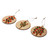 Wood ornaments, 'Pomegranate Scapes' (set of 3) - Pomegranate-Themed Painted 3-Piece Round Wood Ornament Set
