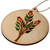 Wood ornaments, 'Pomegranate Scapes' (set of 3) - Pomegranate-Themed Painted 3-Piece Round Wood Ornament Set