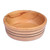 Wood serving bowl, 'Striped Delight' - Hand-Carved Striped Beechwood Serving Bowl in Brown