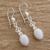 Lilac jade dangle earrings, 'Love Poem' - Lilac jade dangle earrings