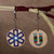 Wood keychain, 'Ancient S' (set of 2) - Traditional Sigil and Armenian Letter S 2-Piece Keychain Set