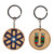 Wood keychain, 'Ancient S' (set of 2) - Traditional Sigil and Armenian Letter S 2-Piece Keychain Set