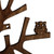 Wood jewelry stand, 'Tree of Treasure' - Hand-Carved Nature-Themed Dark Brown Wood Tree Jewelry Stand