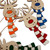 Wood ornaments, 'Joyful Antlers' (set of 4) - Assorted 4-Piece Wood Reindeer Ornament Set from Armenia
