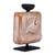 Wood candleholder, 'Feathered Illumination' - Distressed Beechwood and Iron Armenian Bird Candleholder