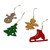 Wood ornaments, 'Spell of Christmas' (set of 4) - Handmade Assorted Christmas-Themed 4-Piece Wood Ornament Set