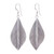 Sterling silver dangle earrings, 'Tulsi Leaf' - Sterling Silver Dangle Earrings Leaves thumbail