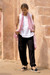 Block print cotton shawl, 'Berry Blossoms' - Spring-Themed Hand-Block Printed Cotton Shawl in a Pink Hue