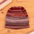 100% alpaca hat, 'Salt Mines of Maras' - 100% Alpaca Textured Knit Hat in Burgundy Purple Pink Hues (image 2) thumbail