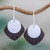 Sterling silver and wood dangle earrings, 'Simple and Sophisticated' - Sterling Silver and Wood Dangle Earrings from Thailand (image 2) thumbail