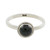 Jade solitaire ring, 'Ancient Circle' - Dark Green Jade Solitaire Ring Crafted in Guatemala thumbail