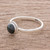Jade solitaire ring, 'Ancient Circle' - Dark Green Jade Solitaire Ring Crafted in Guatemala (image 2b) thumbail