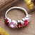 Multi-gemstone cocktail ring, 'Pink Lovers' - Polished One-Carat Faceted Multi-Gemstone Cocktail Ring (image 2) thumbail
