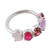 Multi-gemstone cocktail ring, 'Pink Lovers' - Polished One-Carat Faceted Multi-Gemstone Cocktail Ring thumbail