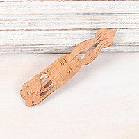 Wood bookmark, 'Royal Elephant' - Handcrafted Kadam Wood Elephant Bookmark from India