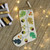 Applique wool felt Christmas stocking, 'Leaves of the Season' - Handmade Applique Wool Felt Leaf & Acorn Christmas Stocking