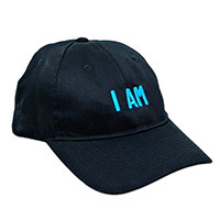 UNICEF cotton cap, 'I Am' - Unisex Black 100% Cotton UNICEF 'I Am' Baseball Cap
