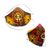 Cotton and polyester face masks, 'Marigold Skeletons' (pair) - 2-Layer Day of the Dead Bright Skeleton Face Masks (Pair)