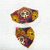 Cotton and polyester face masks, 'Marigold Skeletons' (pair) - 2-Layer Day of the Dead Bright Skeleton Face Masks (Pair)