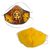 Cotton and polyester face masks, 'Marigold Skeletons' (pair) - 2-Layer Day of the Dead Bright Skeleton Face Masks (Pair)