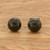Jade stud earrings, 'Jade Shadows' - Sterling Silver Stud Earrings with Green Jade Beads (image 2b) thumbail