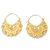 Gold-plated hoop earrings, 'Lustrous Love' - Hand Crafted Gold-Plated Brass Hoop Earrings thumbail