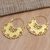 Gold-plated hoop earrings, 'Lustrous Love' - Hand Crafted Gold-Plated Brass Hoop Earrings (image 2b) thumbail