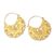 Gold-plated hoop earrings, 'Lustrous Love' - Hand Crafted Gold-Plated Brass Hoop Earrings (image 2c) thumbail