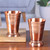 Copper rocks glass, 'Glamorous Elixir' (pair) - Classic High-Polished Copper Rocks Glass Pair Made in India (image 2) thumbail