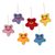 Wool felt ornaments, 'Cheery Stars' (set of 6) - Assorted Wool Felt Star Ornaments from India (Set of 6) thumbail