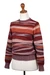 100% alpaca sweater, 'Mines of Maras' - Burgundy and Brown Soft Woven 100% Alpaca Pullover Sweater (image 2d) thumbail