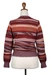 100% alpaca sweater, 'Mines of Maras' - Burgundy and Brown Soft Woven 100% Alpaca Pullover Sweater (image 2e) thumbail
