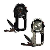 Multi-tool clip watch, 'Ready for Adventure' - Clip Watch Multi-Tool with Knife Screwdriver Bottle Opener