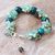 Multi-gemstone beaded bracelet, 'Sea Foam Charm' - Smoky Quartz and Cultured Pearl Beaded Bracelet (image 2c) thumbail
