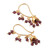 Gold-plated garnet chandelier earrings, 'Golden Jhumka' - Gold-Plated Chandelier Earrings with Garnet Gemstones (image 2c) thumbail
