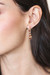 Gold-plated garnet chandelier earrings, 'Golden Jhumka' - Gold-Plated Chandelier Earrings with Garnet Gemstones (image 2j) thumbail