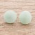 Jade stud earrings, 'Serene Wisdom' - Light Green Jade Stud Earrings (image 2) thumbail