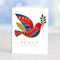 UNICEF holiday cards, 'The Olive Branch' (set of 12) - Dove Olive Branch Set of 12 Unicef Holiday Greeting Cards
