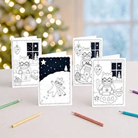 UNICEF coloring cards, 'Sheila's Holiday Prep' (pack of 12) - Set of 12 Unicef Holiday Coloring Cards in Four Designs