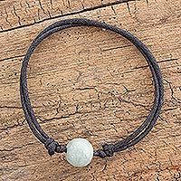 Jade pendant bracelet, 'Loving Life in Apple Green'