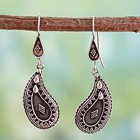 Sterling silver dangle earrings,