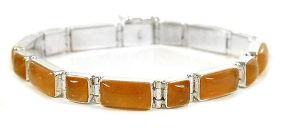 Opal wristband bracelet, 'Sweet Kiss' - Sterling Silver and Light Caramel Opal Wristband Bracelet